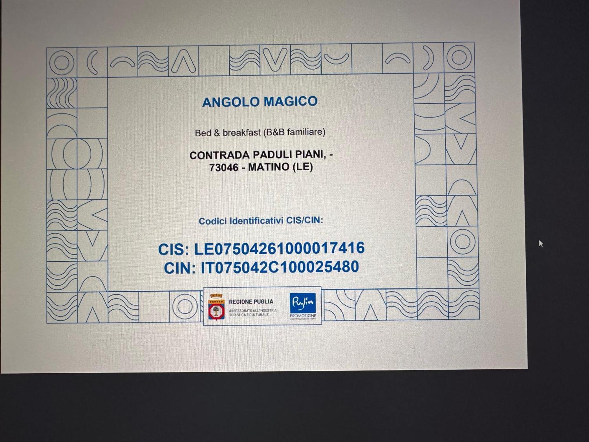B&B Angolo Magico Parabita Εξωτερικό φωτογραφία